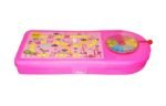 Spinner Game Toy Kids Cartoon Print Design Compass for Stationery Organizer Storage Box Double Side Pencil Tray for School Activities Picnic Return Gift for Kids Birthday Party (3Pcs)